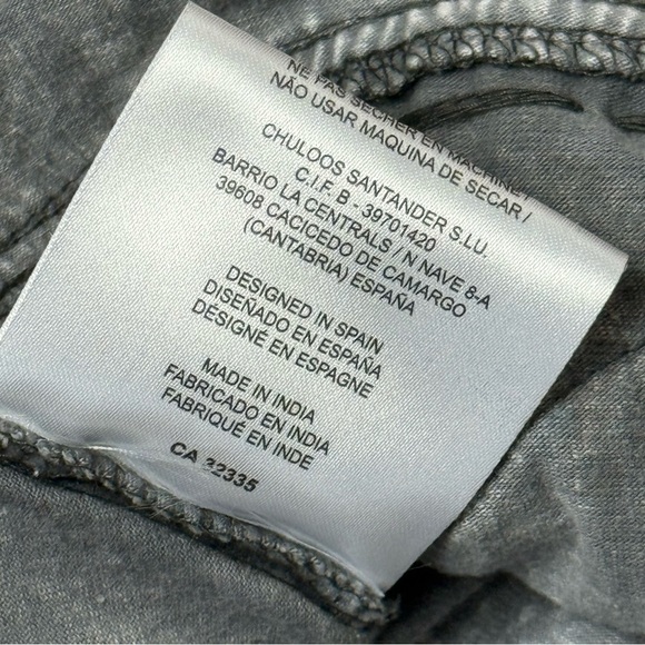 Feminine Gray Lace Embroidered Short Sleeve Scoop Neckline Tunic Top Small - Picture 12 of 14